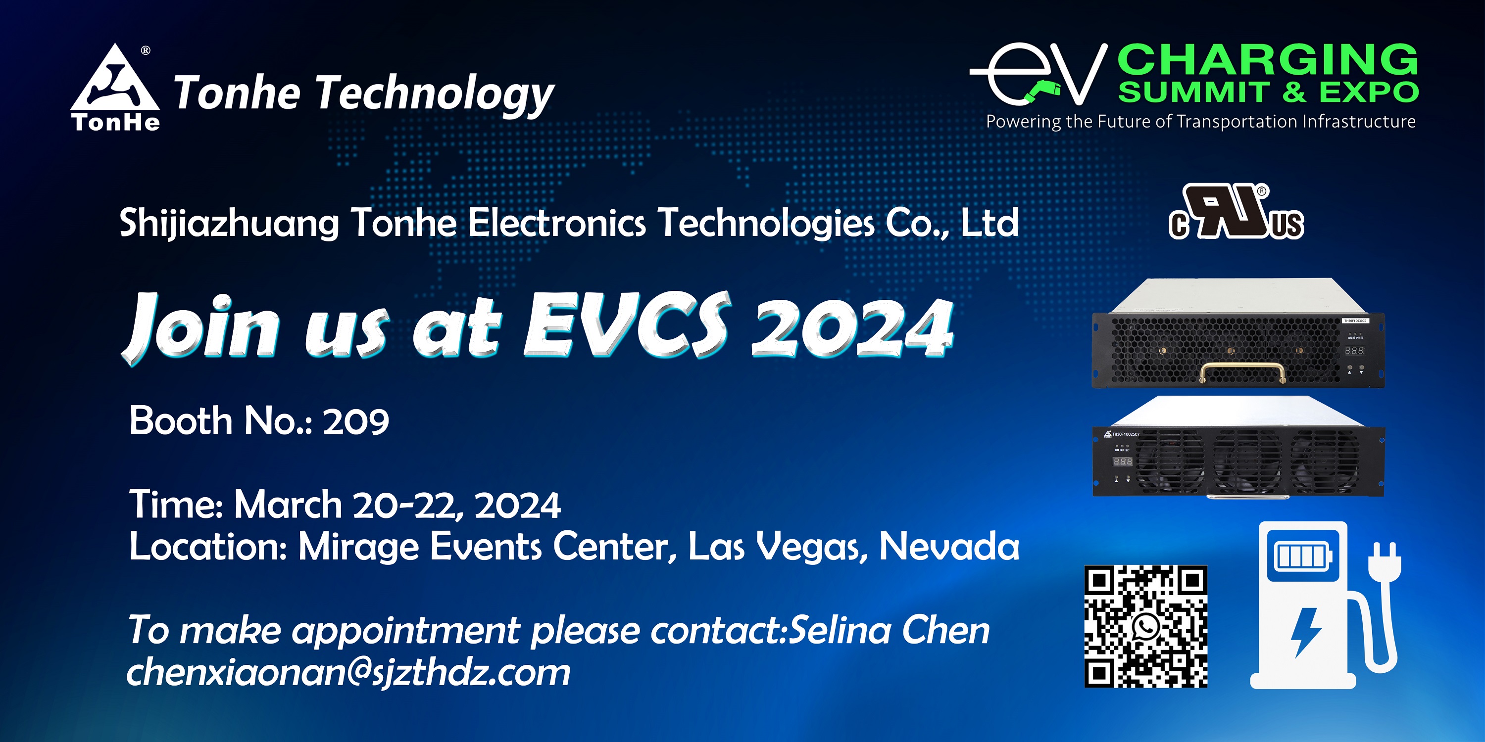 Tonhe Technology would like extend sincere invitation to all customers and friends to visit us at Booth 209 EVCS 2024 LasVegas.